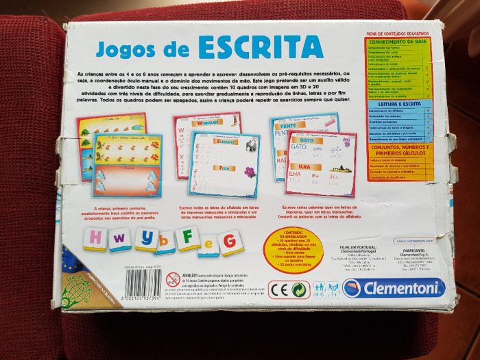 Jogo Didácticos de Escrita Clementoni.