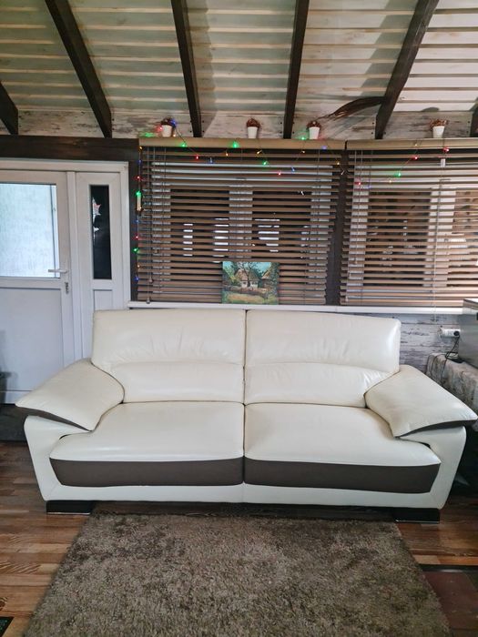 Шкіряний диван-ліжко