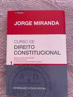 Manual Curso de Direito Constitucional - Jorge Miranda vol. I e II