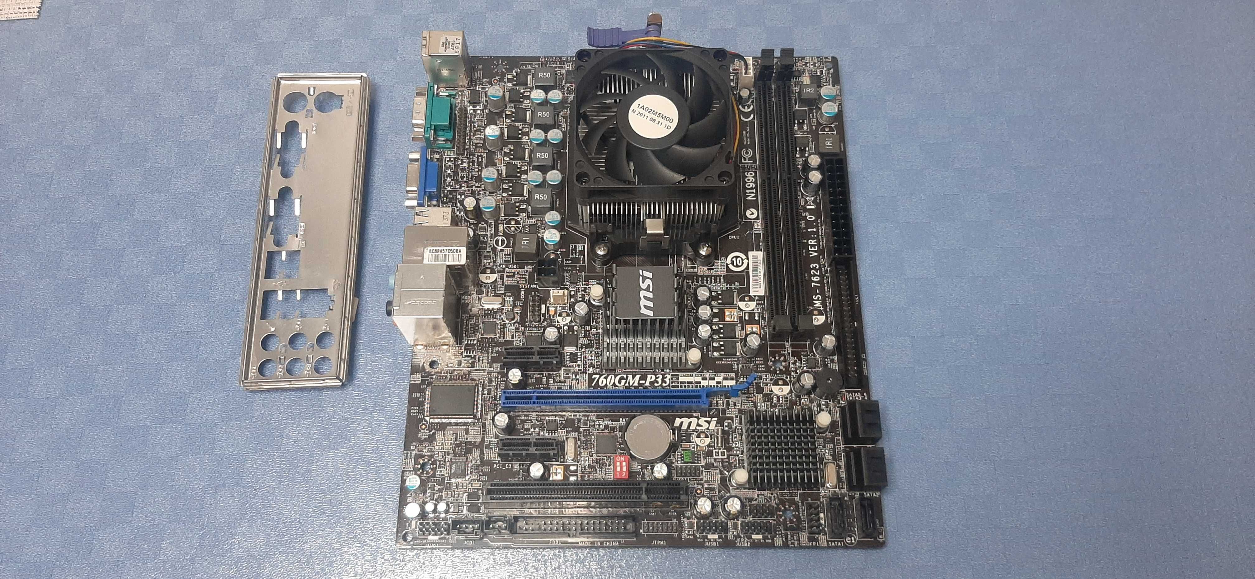 Материнская плата Socket AM3 MSI 760GM-P33 MS-7623 DDR3 PCI-Ex16 +