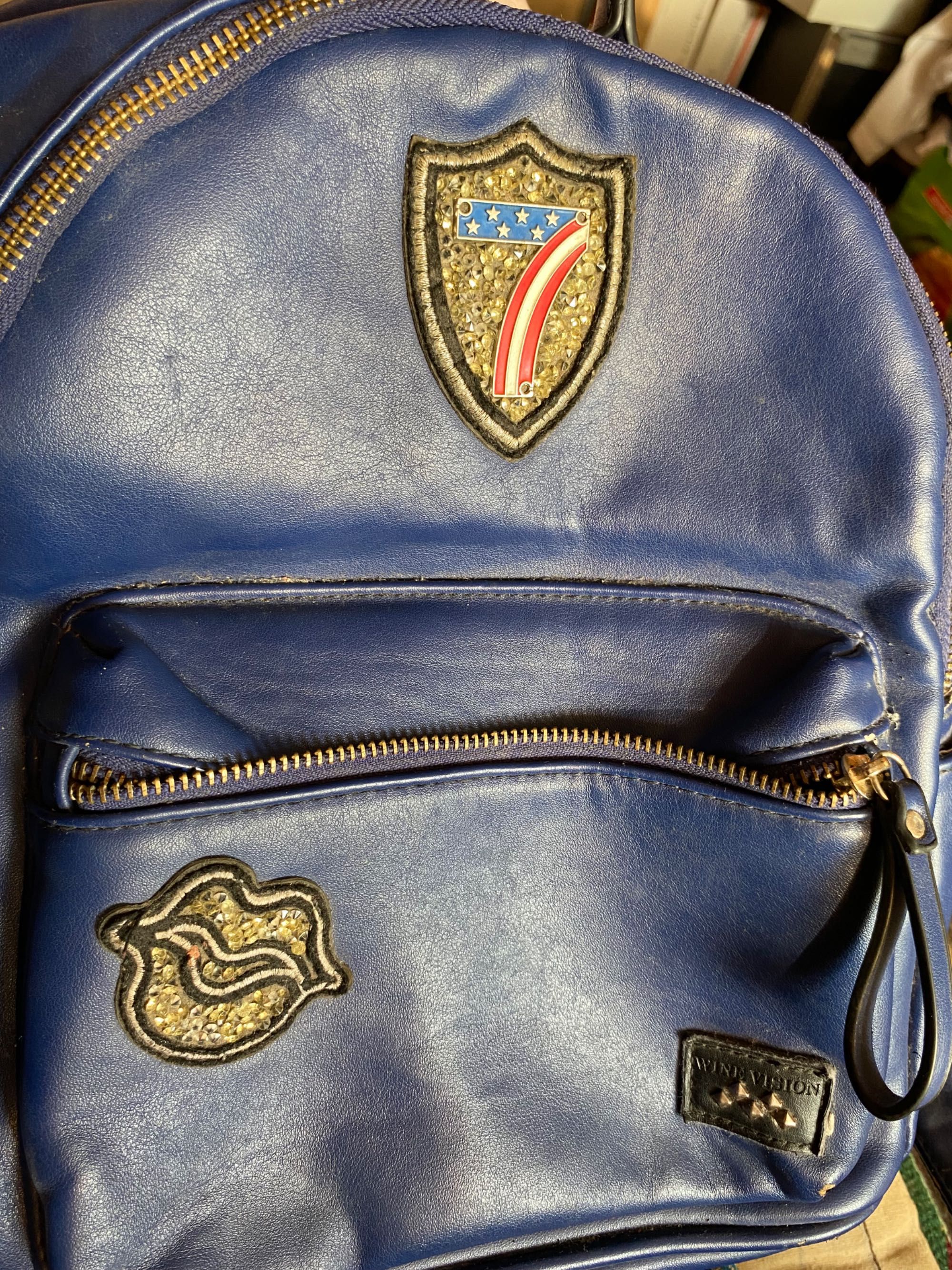 Рюкзак синій,багато кишень,маленький