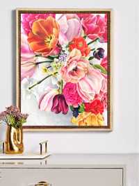Картина маслом, натюрморт с цветами, интерьерная картина, цветы, квіти
