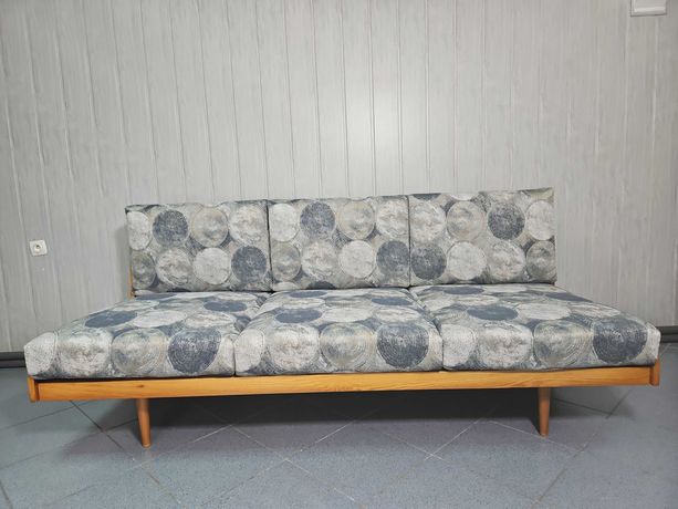 Sofa rozkładana Drevotvar Design Czechosłowacja lata 60.