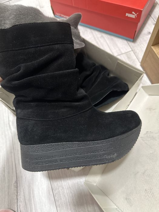 Зимові сапожки замшеві