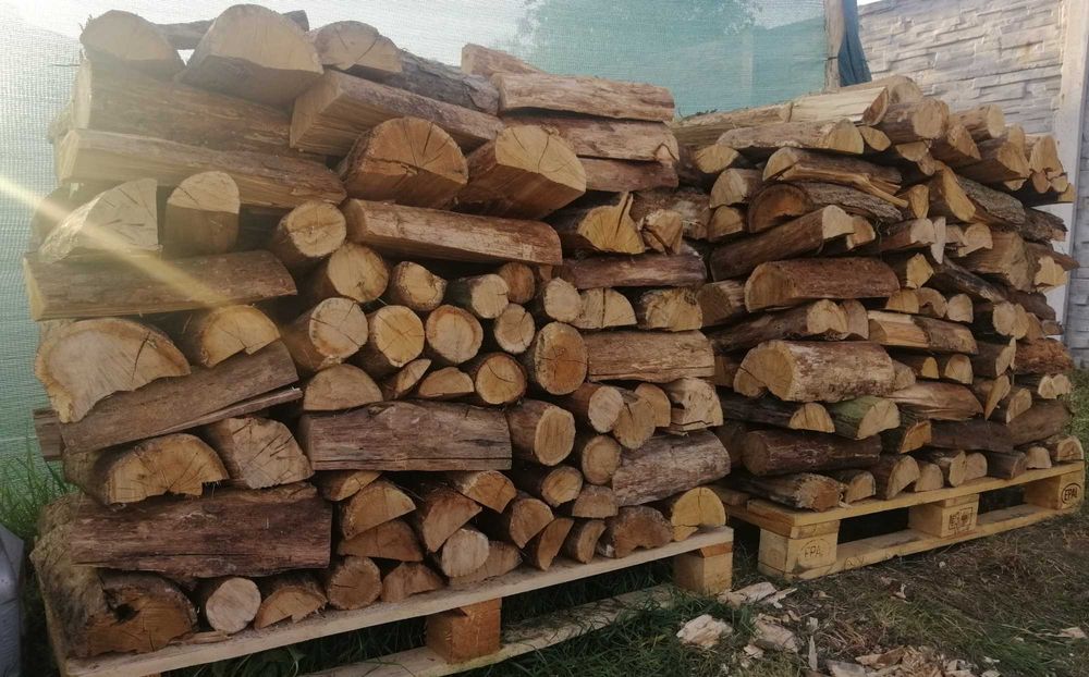 Drewno opałowe, kominkowe DĘBOWE (OSTATNIE PALETY)
