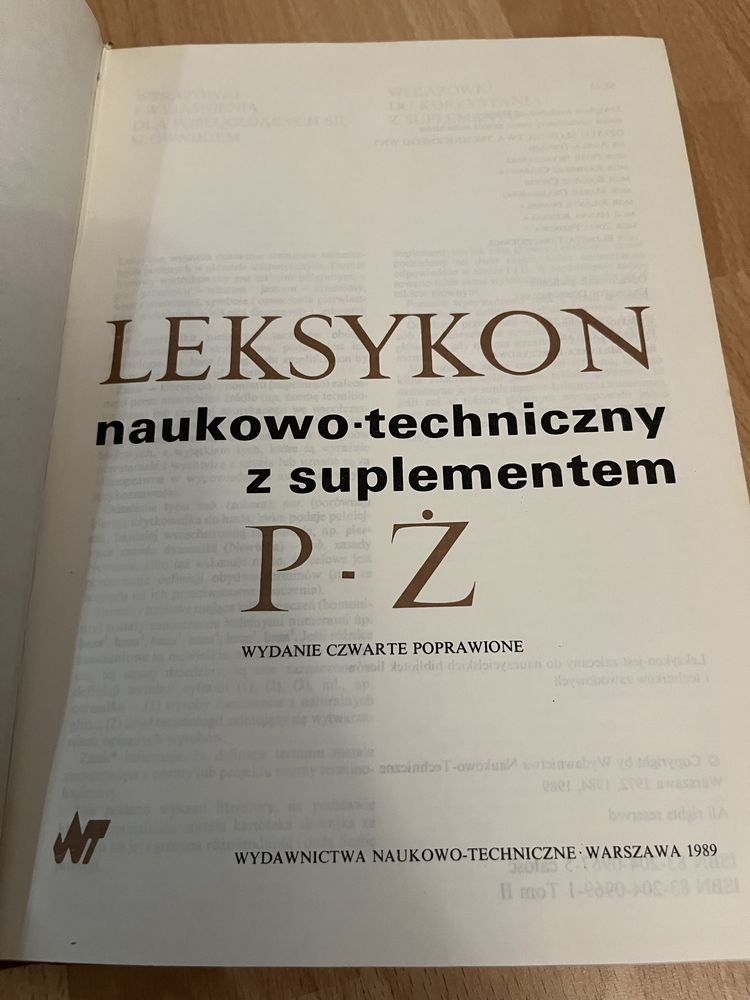 leksykon naukowo-techniczny 2 tomy