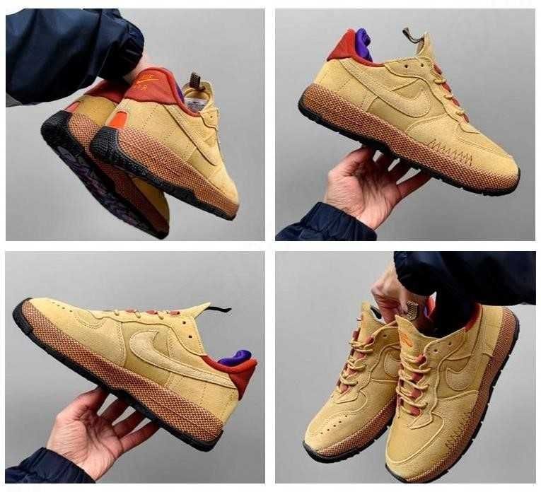 Мужские кроссовки Nike Air Force 1 Wild Wheat Gold 40-45 найк Скидка!