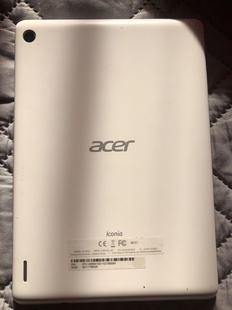 Tablet Acer Iconia A1-810 a funcionar