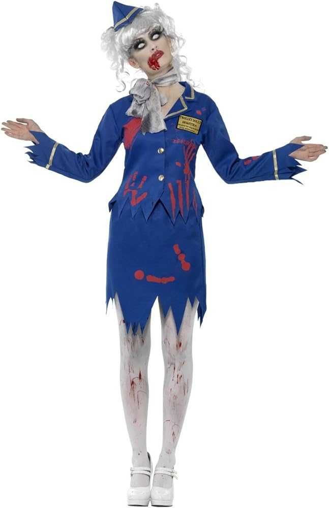 Strój zombie stewardessy pilotka halloween rozm.M