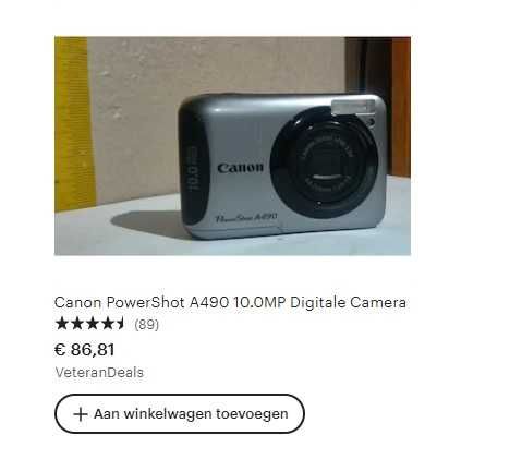 Новый Фотоапарат Canon PowerShot A490 камера цифровая