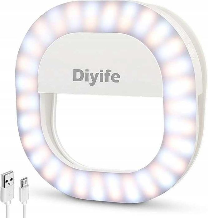 Lampa Selfie do telefonu PIERŚCIENIOWA 60 LED Ring 5 poziomów jasności