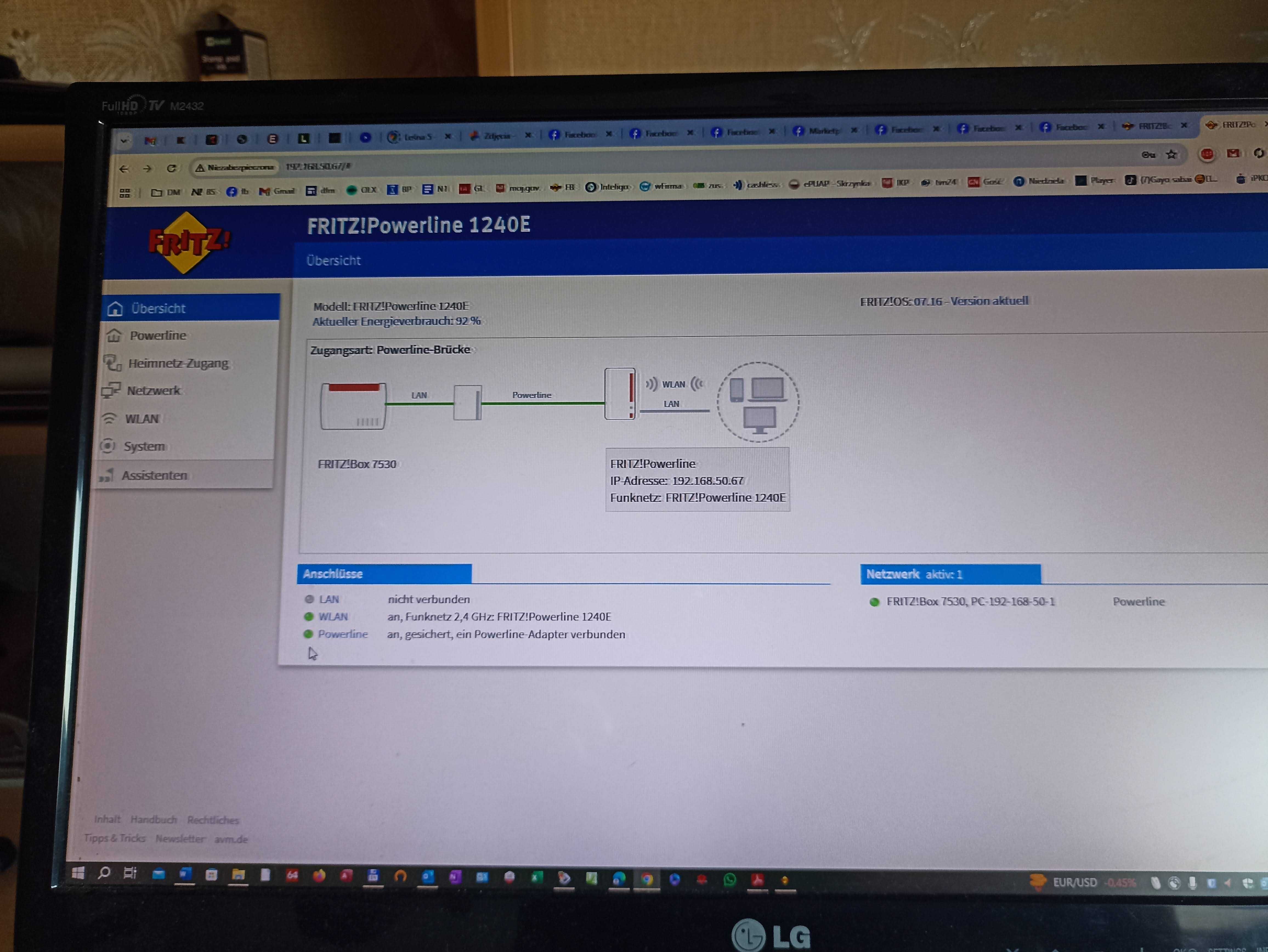Transmiter Fritz!Box Powerline 1000E 2 sztuki