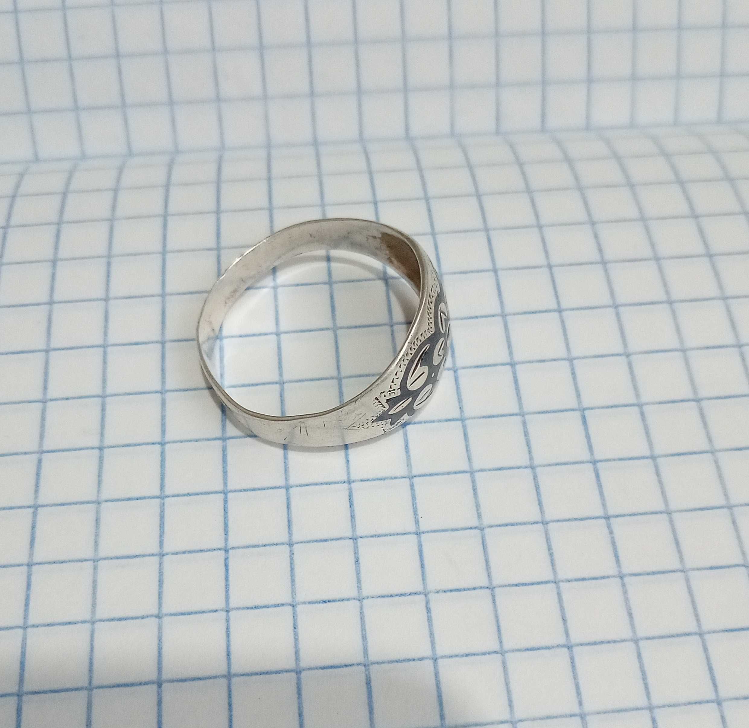 Кільце кольцо срібло 875 голова Чернь (19 р) СССР