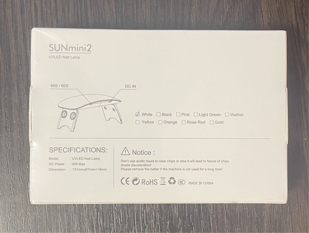 Лампа SUN mini 2 (LED UV) для маникюра гель лак