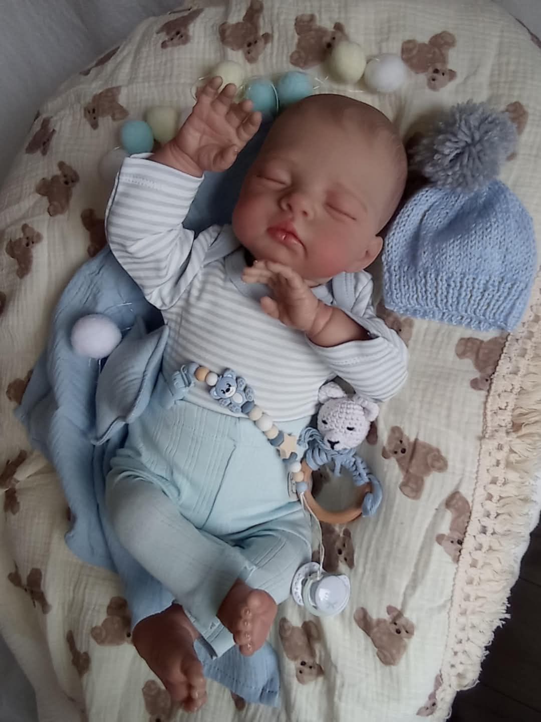 Lalka w typie Reborn z wyprawką prezent chłopiec chłopczyk