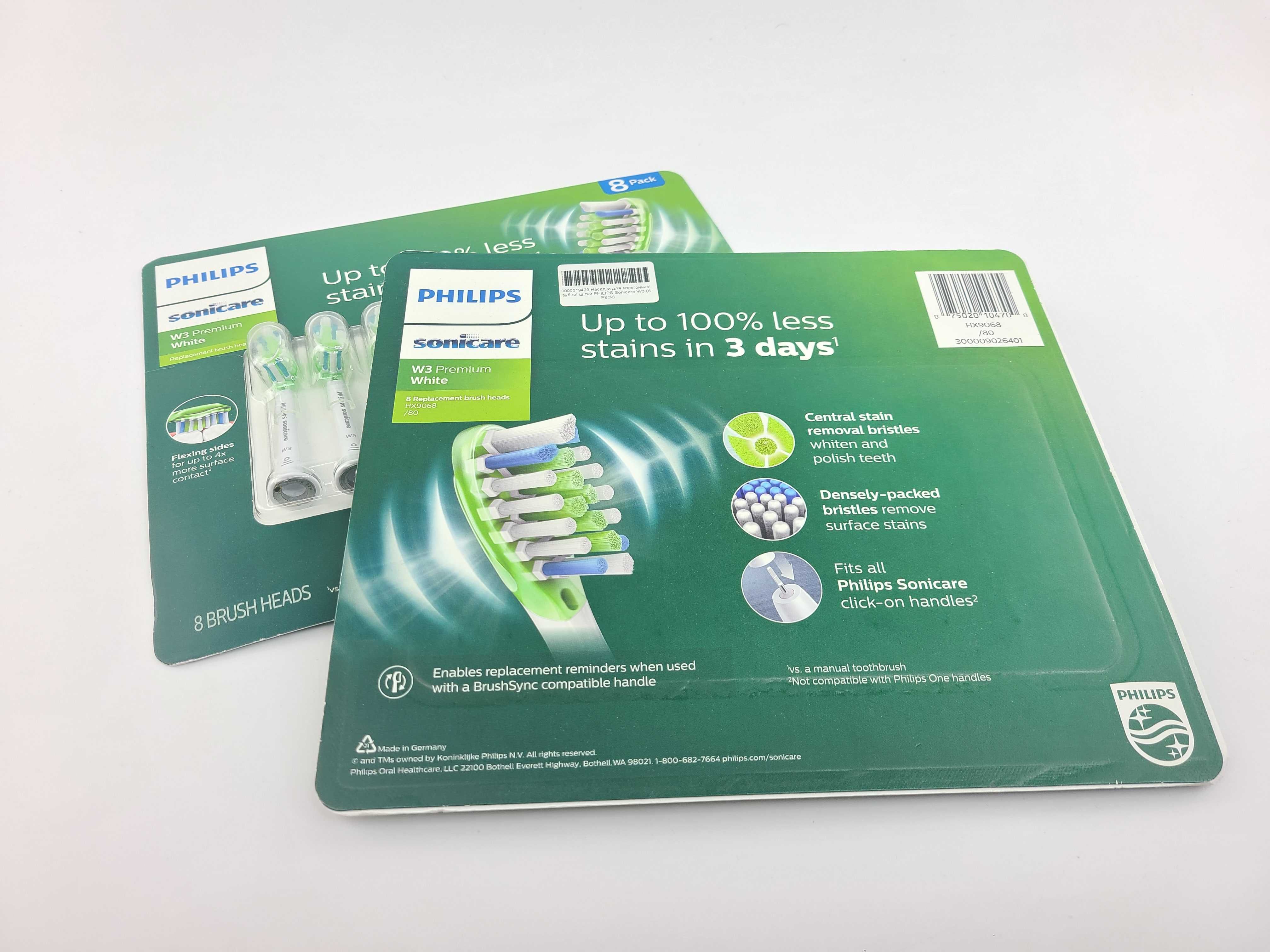 Насадки для зубної щітки Philips Sonicare W3 Premium White (8 Pack)