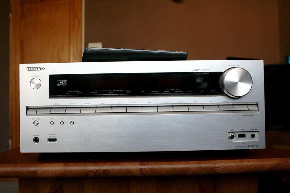 Mocny amplituner Onkyo TX NR 717 THX WiFi USB wzmacniacz kino domowe
