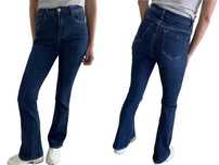 Redial premium jeansy denim  jeans dzwony wyższy stan S-M