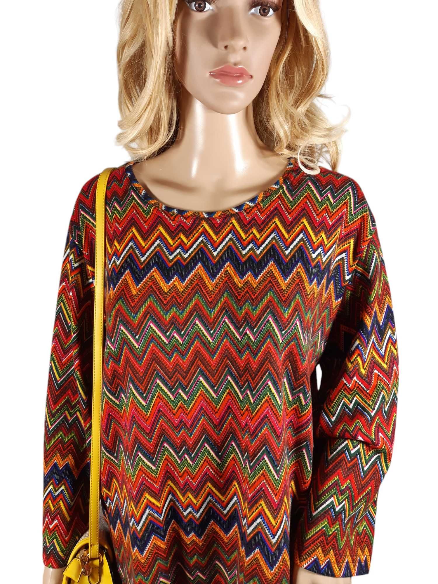 Nowy kolorowy sweter Yeshini XXL/3XL sweterek plus size