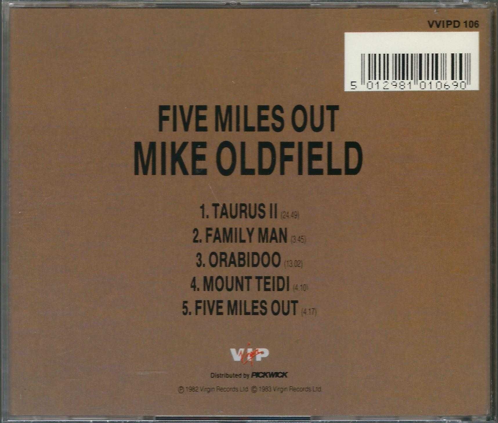 CD Mike Oldfield - Five Miles Out (1983) (Virgin)
