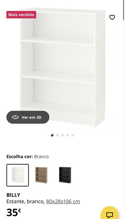 Duas Estantes ikea billy brancas