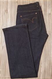 DKNY spodnie jeans długie proste szerokie nogawki streight jeansy 38
