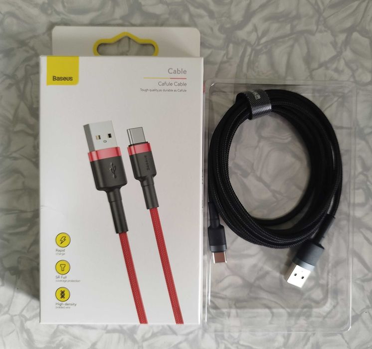 Якісний кабель Baseus для зарядки та передачі даних чорний 2 метри