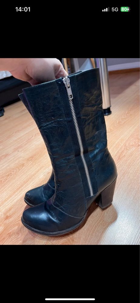 Buty damskie botki wysokie na obcasie roz. 37