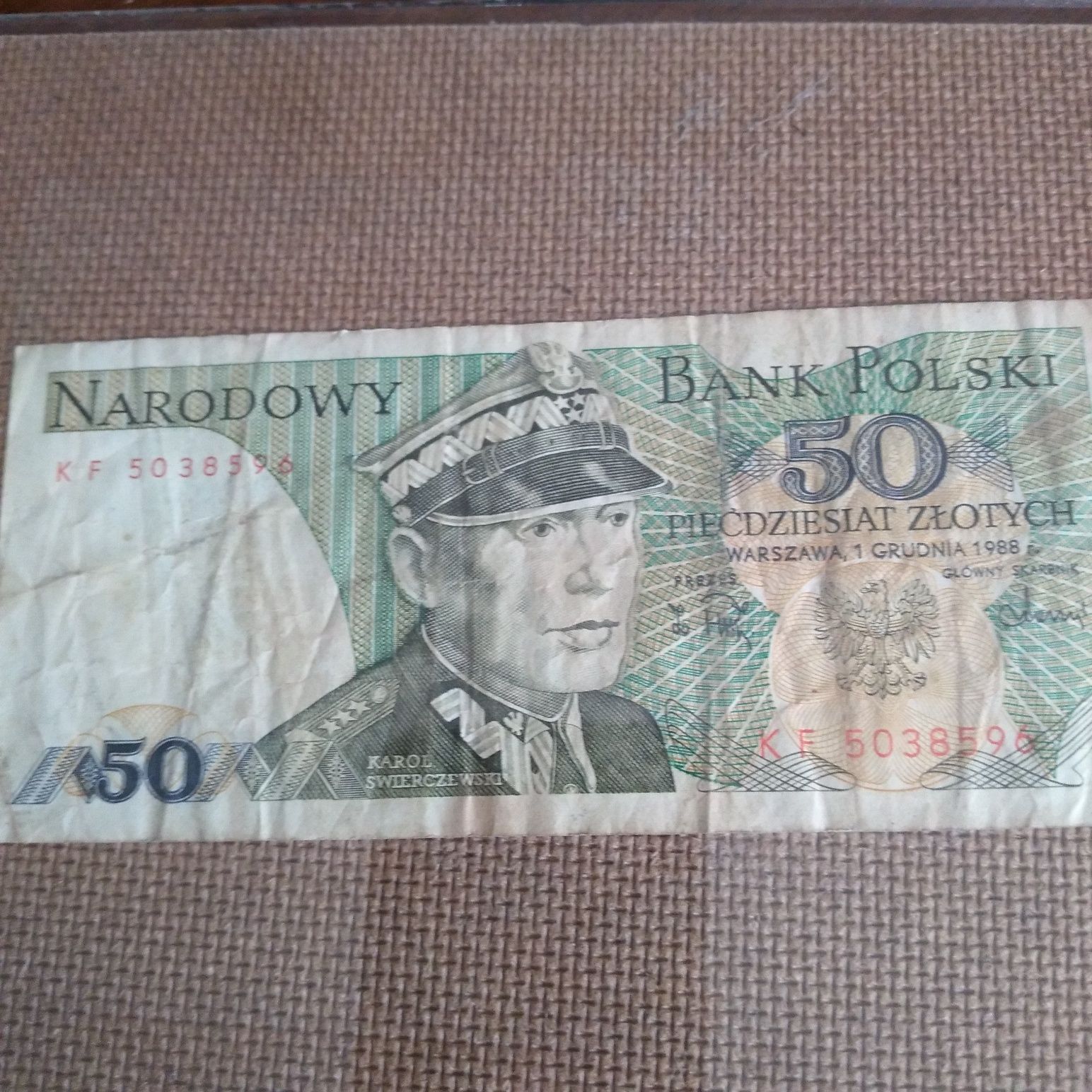 Banknot 50zl  1988r KF