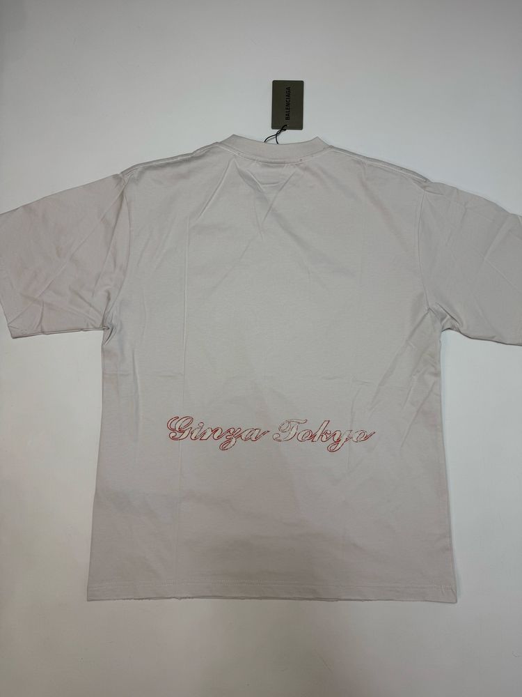Футболка Balenciaga Tokyo Tower White S M oversized