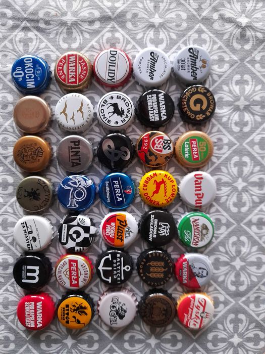 Zestaw polskie kapsle piwne nr 2 - 35 sztuk