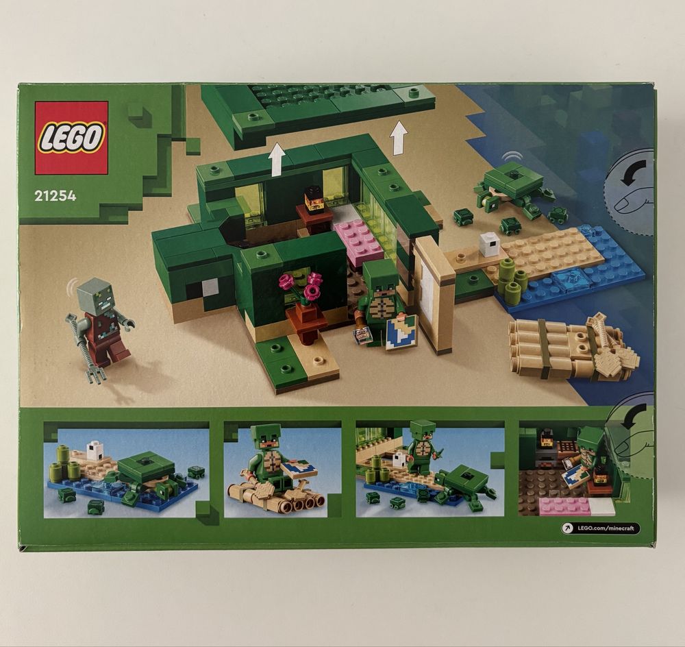 LEGO Minecraft 21254 - Domek na plaży żółwi klocki nowe oryginalne
