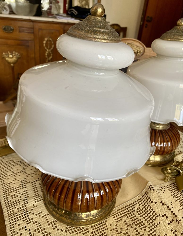 Par de candeeiros de mesa vintage