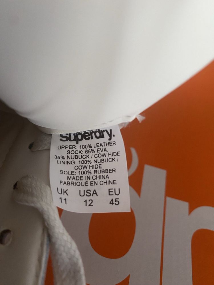 Снікерси Superdry, шкiрянi,нові