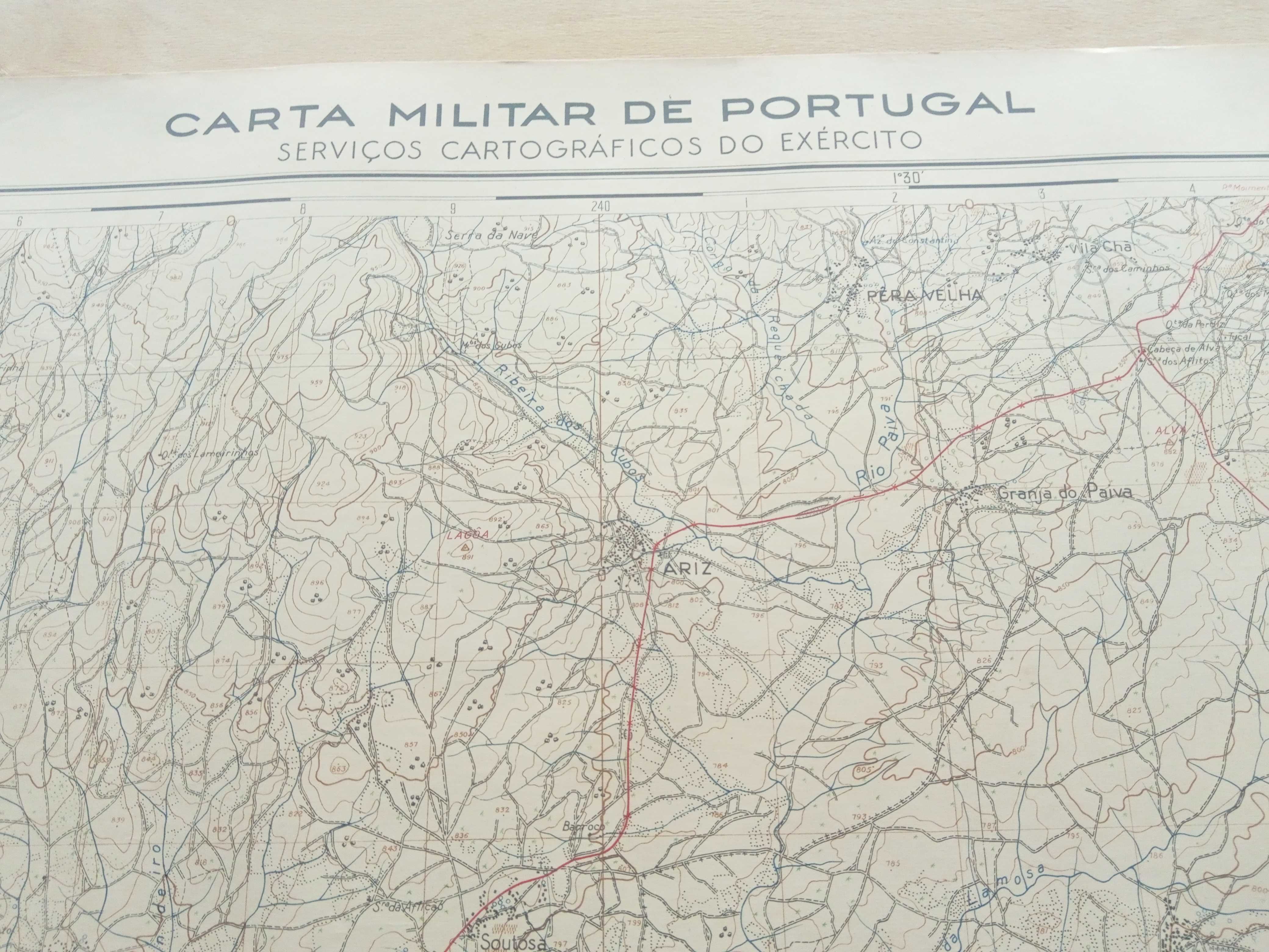 Carta Militar - Vila Nova de Paiva - Escala 1/25000