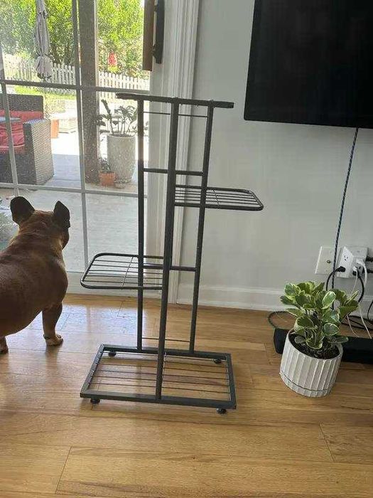 Kwietnik Metalowy 4-Poziomowy Stojak na Kwiaty Doniczki Rośliny