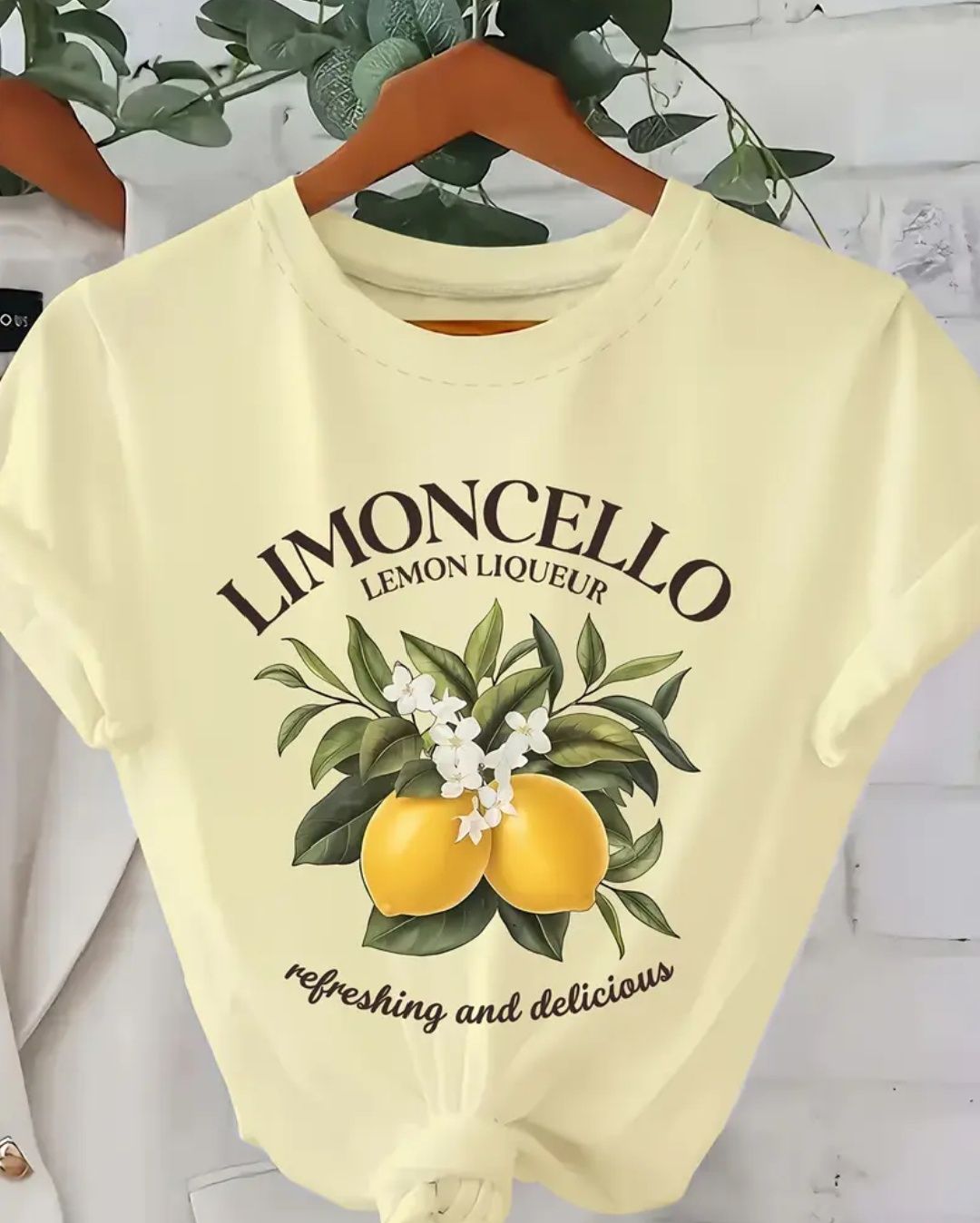 Nowa bluzka damska z krótkim rękawem limonka cytryna M