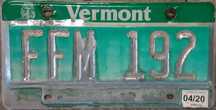 Tablica rejestracyjna VERMONT USA oryginalna!!