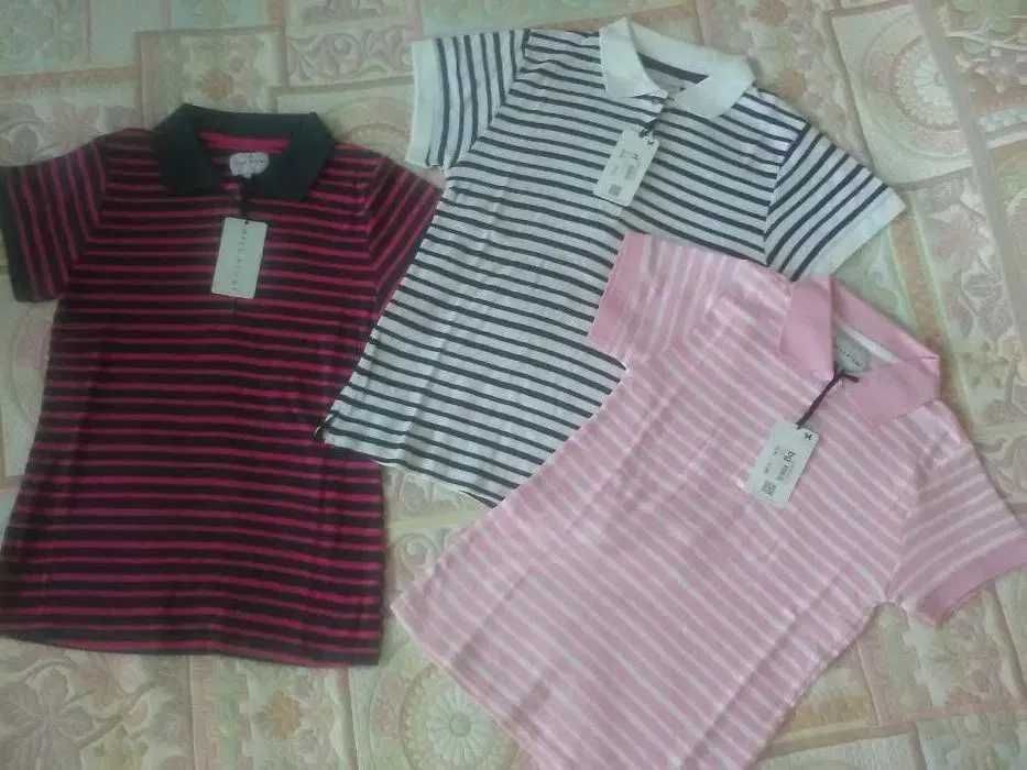 MISS FIORI T-shirt Polo w paski NOWY rozm.M