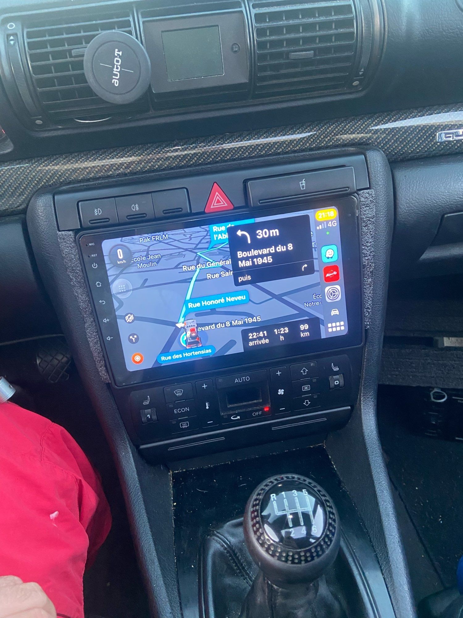 Rádio 2 DIN Audi A4 (2000 a 2009) + Android + GPS + carplay  /B6/B7