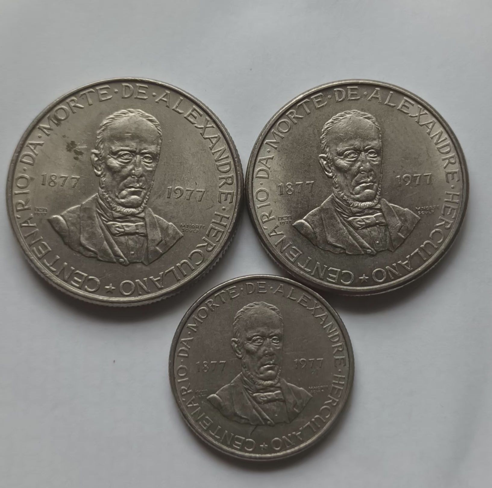 Coleção moedas comemorativas escudos de Alexandre Herculano