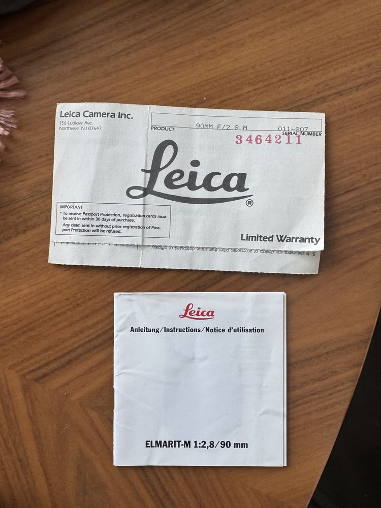 LEICA ELMARIT-M 1:2,8 / 90MM c/papéis