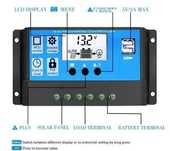 Controlador de Carga Solar 12/24V -  20 Amperers