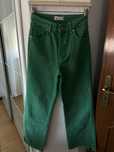 Calças de Ganga Verde Wide Leg Zara