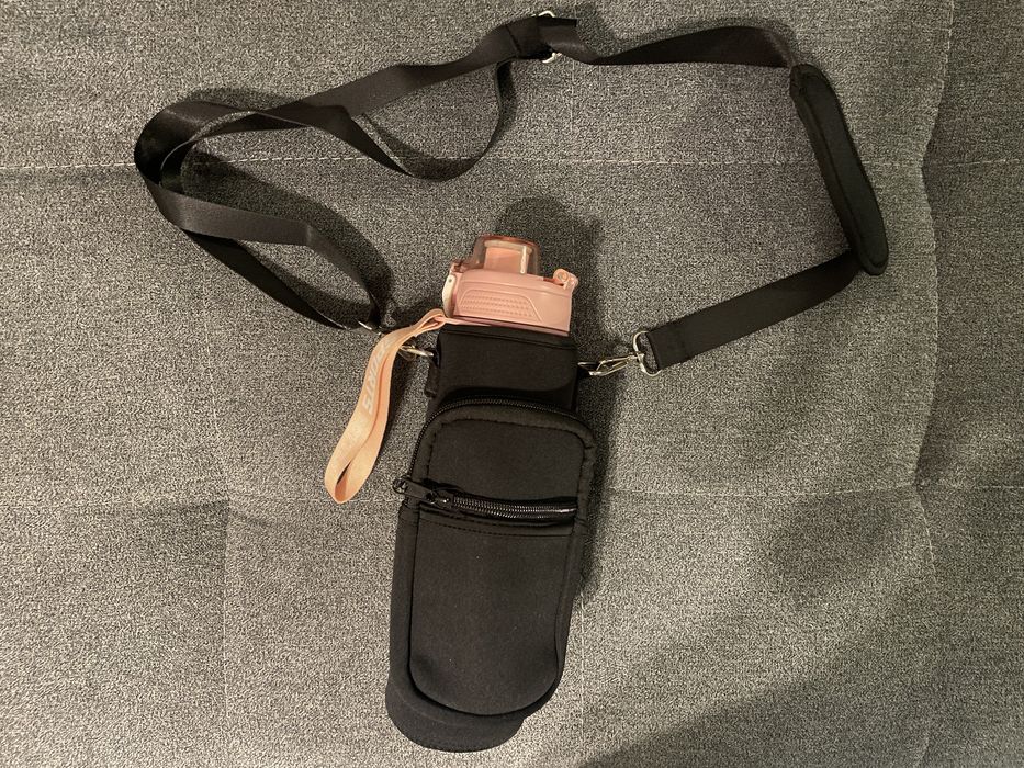 Butelka bidon różowa z etui