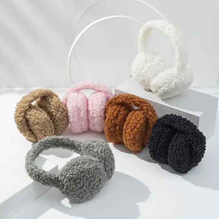 Бейсболка навушники теплі тедді