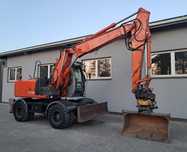 HITACHI ZX130W ORYGINAŁ Rototilt Engcon Szczypce Lemiesz + Podpory GPS
