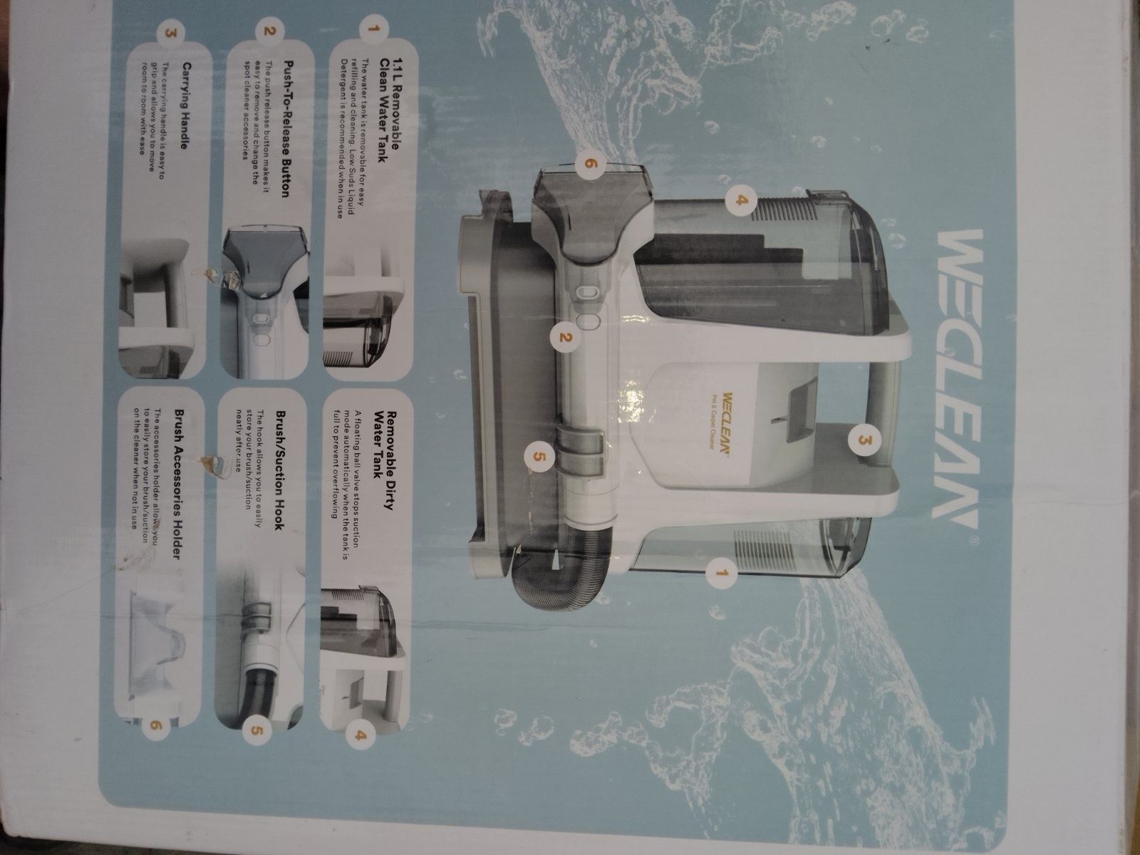 WECLEAN C2 - Миючий пилосос для чищення килимів, вологого прибирання,