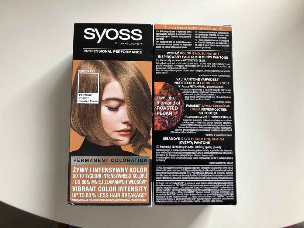 Syoss pantone roasted pecan/prażony orzech farba/farby do włosów