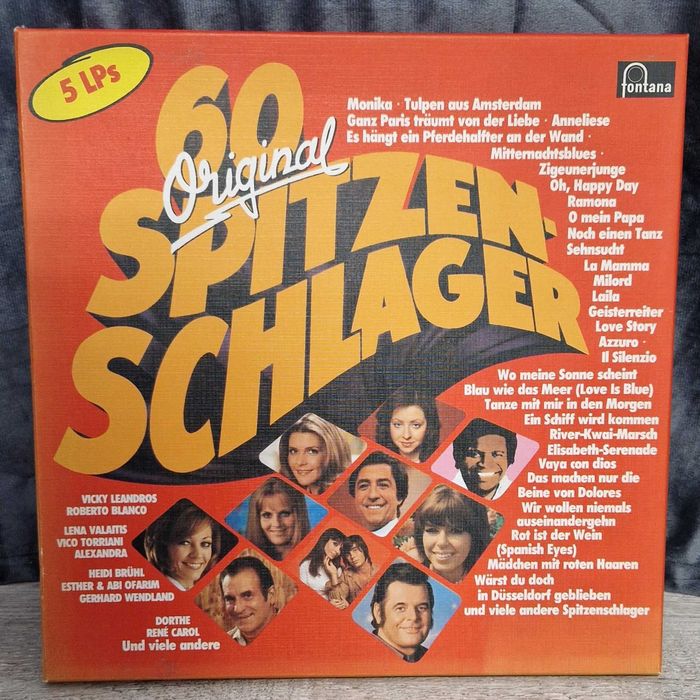 60 oryginalnych największych hitów - Komplet 5 płyt Winylowych BOX